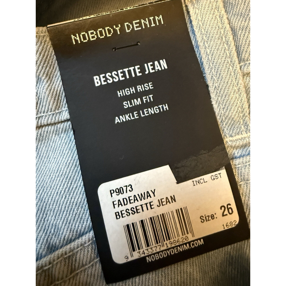 Nobody Denim Jeans Bessette High Rise Slim Fit Ankle Length Size 26 Women’s Nwt — image 5 of 8